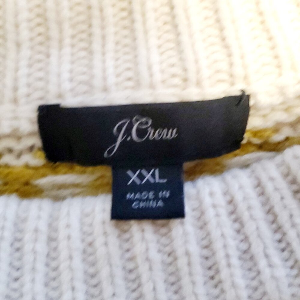 J. Crew Fair Isle Ivan Crewneck Wool Knit Sweater Cottagecore Size XXL - Picture 9 of 10